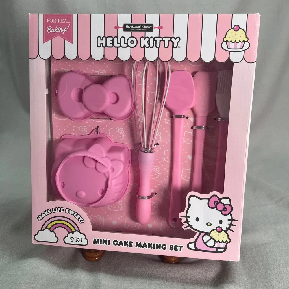 Hello Kitty Mini Cake Making‎ Set 7pc Handstand Kitchen 2022 Baking Kit NEW